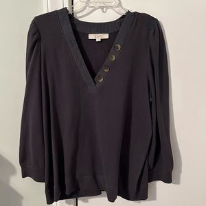LOFT V-Neck Sweater Top, size L